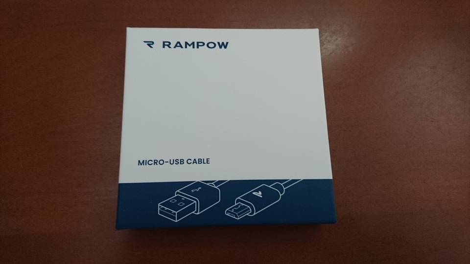 RampowのMicro USBケーブルの外箱